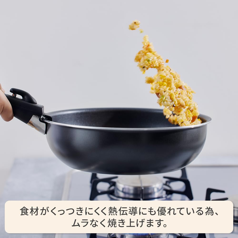 Amazon.co.jp: アイリスオーヤマ 取っ手のとれる 鍋 フライパン