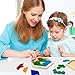 YUQILIN 6 PCS Wooden Tangrams Puzzles for Kids, Wooden Hexagon Toddlers Puzzles Block Geometric Brain Teaser Wood Puzzle Tangram Logic IQ Toy Gifts for All Ages Boys Girls Adults Intelligence