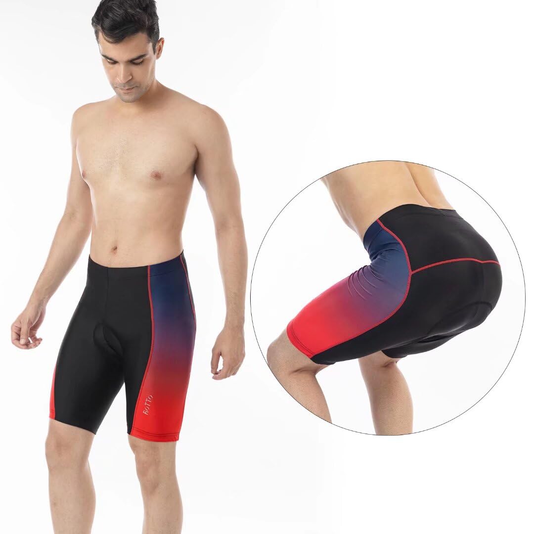 ROTTO Pantaloncini Ciclismo Uomo Pantaloncini Bici con Imbottiti Gel Confortevole