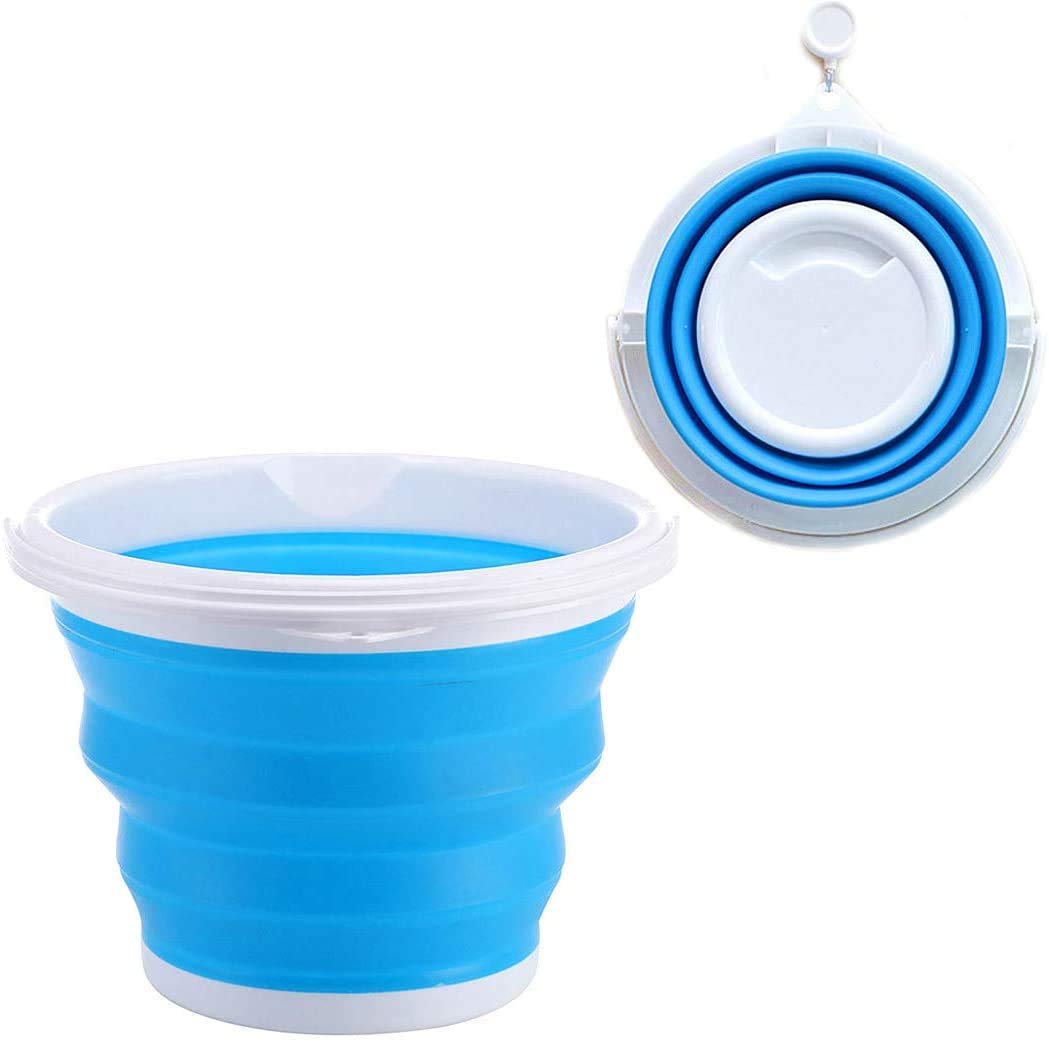SGMVK Collapsible Foldable Silicone Bucket Camping Bucket, Car Washing, Outdoor, Garden Activities Cleaning Bucket,Folding Bucket,Folding Bucket for Travelling,Water Bucket Multicolor (5 Liter) (B08T79YWN1) Amazon Price History, Amazon Price Tracker