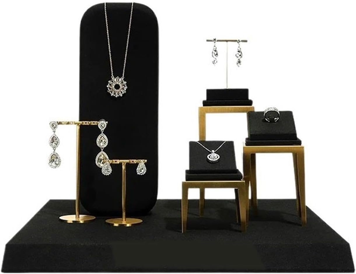 Jewellery Organiser Multi Height Microfiber Necklace Earring Ring Holder Kit
