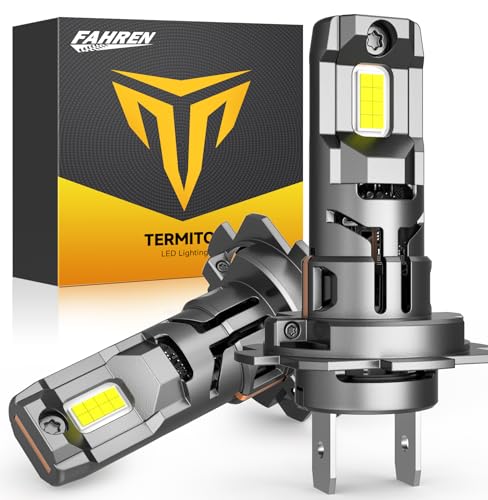 FAHREN 𝐁𝐫𝐢𝐠𝐡𝐭𝐞𝐬𝐭-𝐆𝐞𝐧 H7 LED Bulbs, 𝟔𝟎,𝟎𝟎𝟎𝐋𝐌 𝟏𝟐𝟎𝟎% Brighter, 6500K Cool White, Truly Plug and Play H7 Light Bulbs, CAN-Bus Ready, No extra Adapter Required, Pack of 2