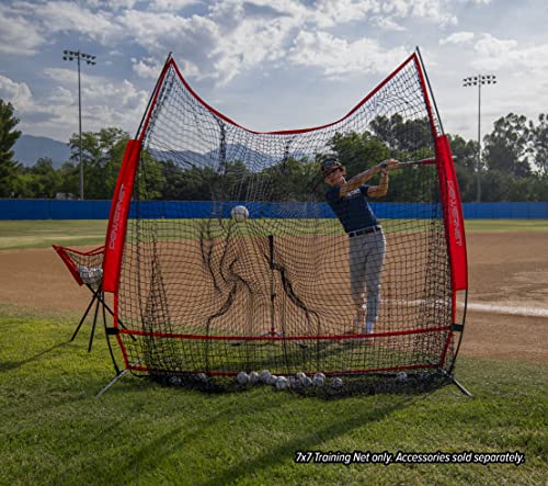 Powernet Baseball Softball 7X7 Full Mouth Net | 2022 | Larger Mouth To Provide A Bigger Target #TOP4