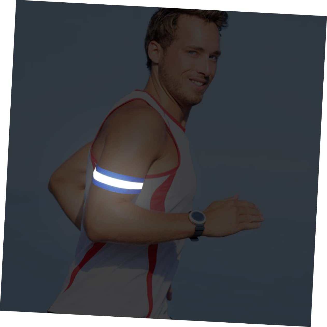 YARNOW 36pezzi Fasce Riflettenti per e attività Notturne Braccialetti per Jogging e visibilità per Sportivi e Lavoratori all Blu
