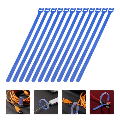 Lurrose 100pcs Bridas para Cables Reutilizables Organizadores para Electrónicos Cintas de Almacenamiento para Cargadores y Gestión de Cables Bajo Escritorio miniatura 7