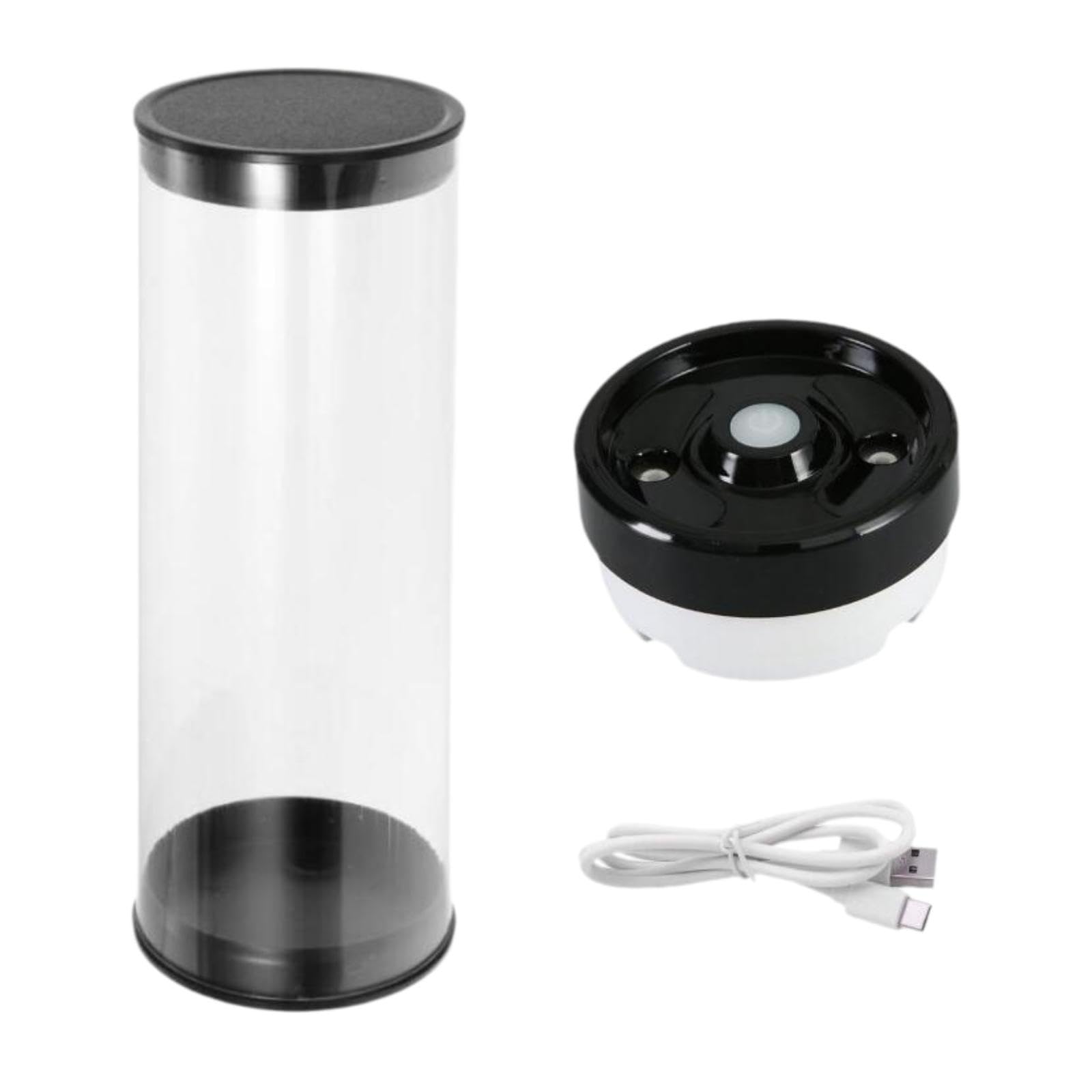 kowaku Feather Shuttlecock Humidifier Steaming Machine Humidity Keeper Rechargeable Moisturizing Device Badminton Ball Steamer, Black White