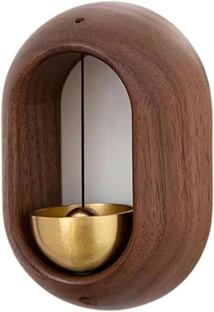 Doorbell 2/6pcs Entering Reminder Wooden Door Bell Home Decoration Entrance Door Bell Doors Opening Chime Decorative Wind Bell for Home Opening(Walnut,6pcs)