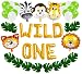 Wild One First Birthday Balloon Decoration Kit, 1st Boy Girl Theme Bday Party Banner Decoration Set