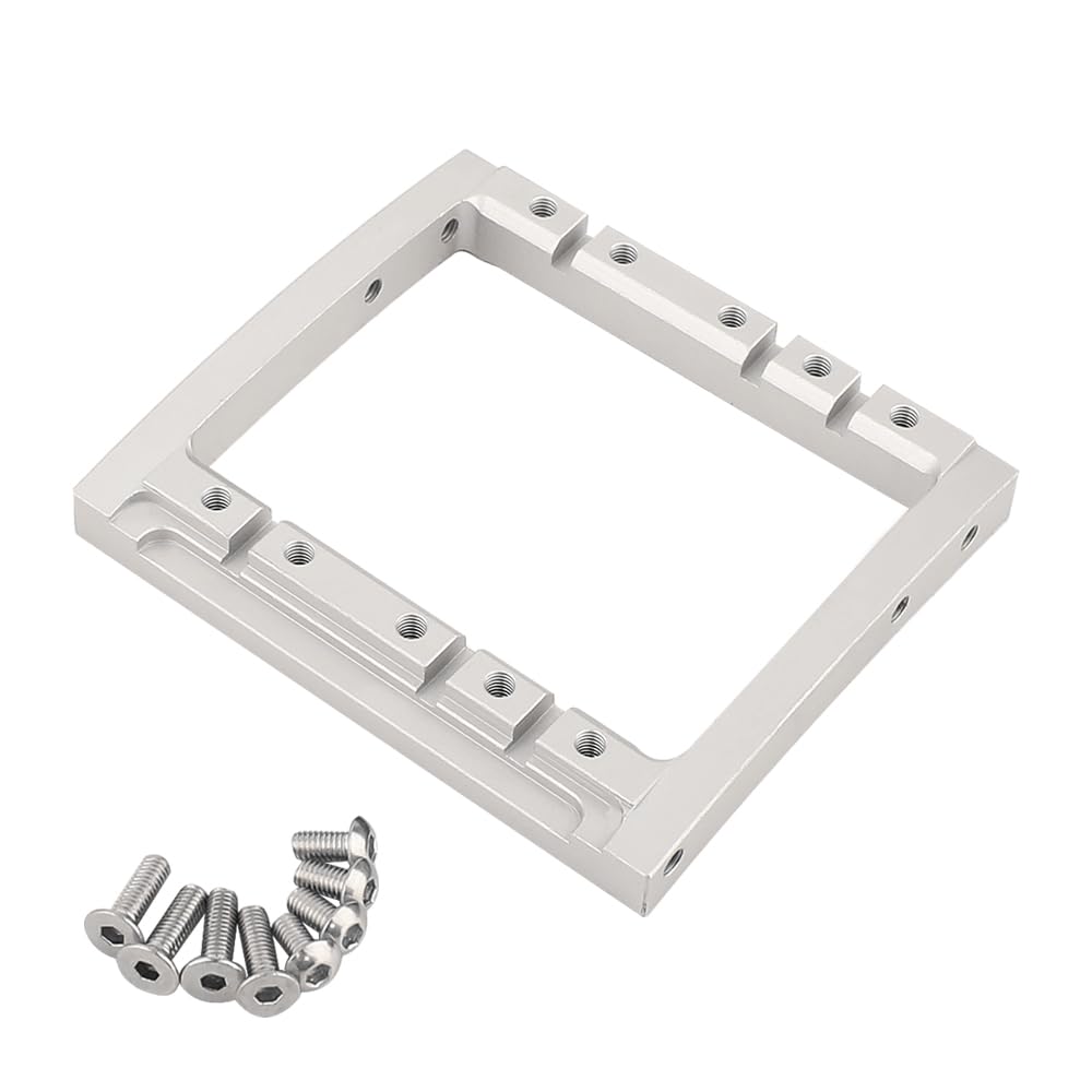 RZXYLRC LCG Winch Dual Servo Mounts Bracket for 1/10 RC Rigs Crawler Capra SCX10 II Axle Comp TGH Rails LCG Chassis Kit Upgrade Part (Silver)