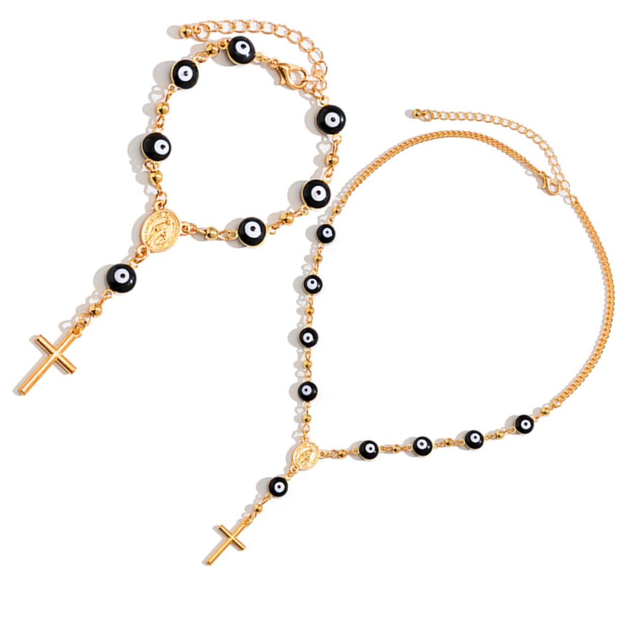 Bracelets croisés pour les femmes et collier réglable anti-glisse - 5