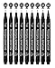 Produktbild Schwarz Fineliner Stifte, Surcotto 9 Handlettering Stifte Set, 8 Tuschestifte + 1 Brush, Pigment Liner set für Skizzieren, Künstler Illustration, Tchnische Zeichnung, Comic