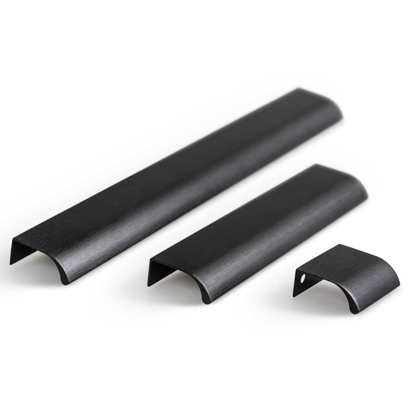 Viefe Brushed Black Hafele Ona Aluminium Profile Handle Kitchen Cabinet Door (1056 Mm Hole Center)