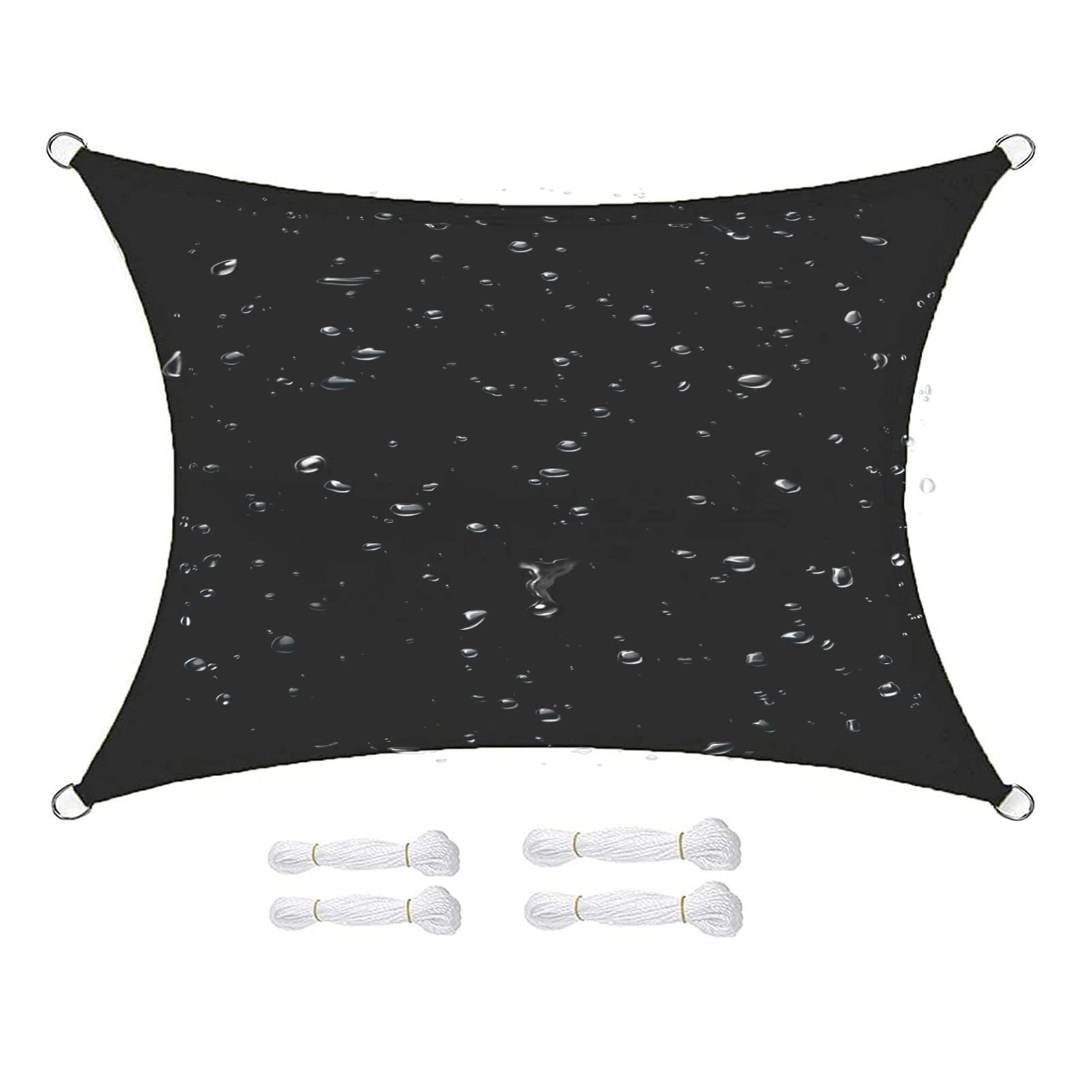 Voile d'ombrage imperméable et anti-UV pour terrasse, pelouse, terrasse, 0,9 x 6,1 m, auvent d'extérieur résistant au vent, de qualité commerciale, pour protection solaire