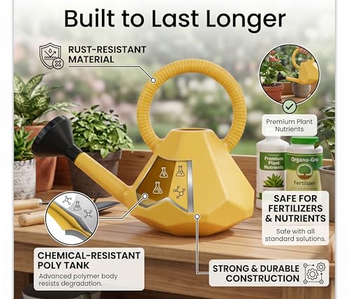 Image of Chipku 3.5 Litre Garden Watering Can with Sprinkler Nozzle | Durable Lightweight Plastic Water Can for Home, Balcony & Outdoor Plants | Easy Pour Long Spout