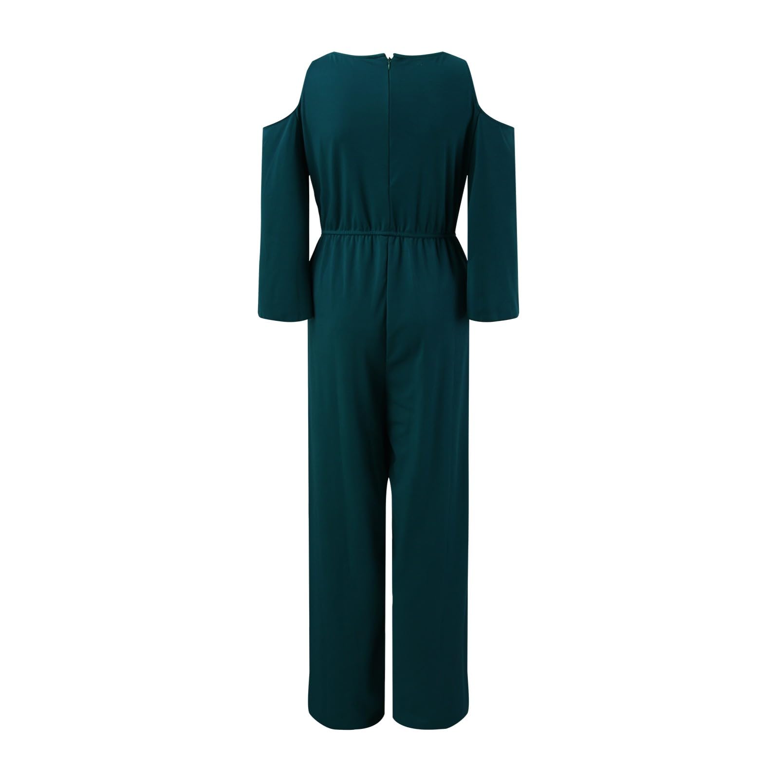 Combinaison Femme Élégante Combinaison D'été Pour Femme, Combinaisons Casual Avec Taille Haute Longue Jambe Large Romper Femmes Léger Respirant Loose Pour Bureau Soirée Mariage Travail