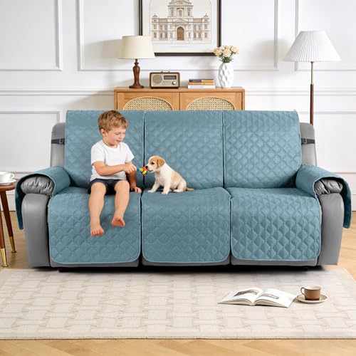 Image of TAOCOCO Waterproof Recliner Covers, Suitable for Pets and Kids(3 Seater, Sky Blue)