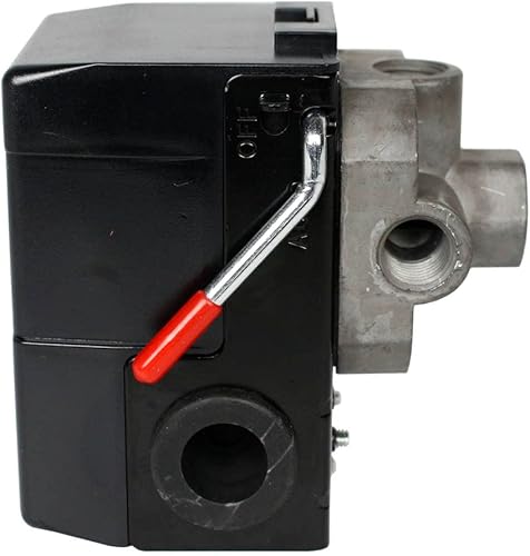 Miniatura 4 de Válvula de control resistente 140-175 PSI del interruptor de presión del compresor de aire de 4port 26 amperios