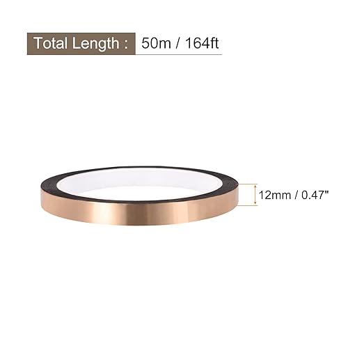 Miniatura 2 de Cinta de película de poliéster metalizado en tono dorado para pared decorativa, embalaje, impresión - 0.47 pulgadas x 164 pies1 rollo