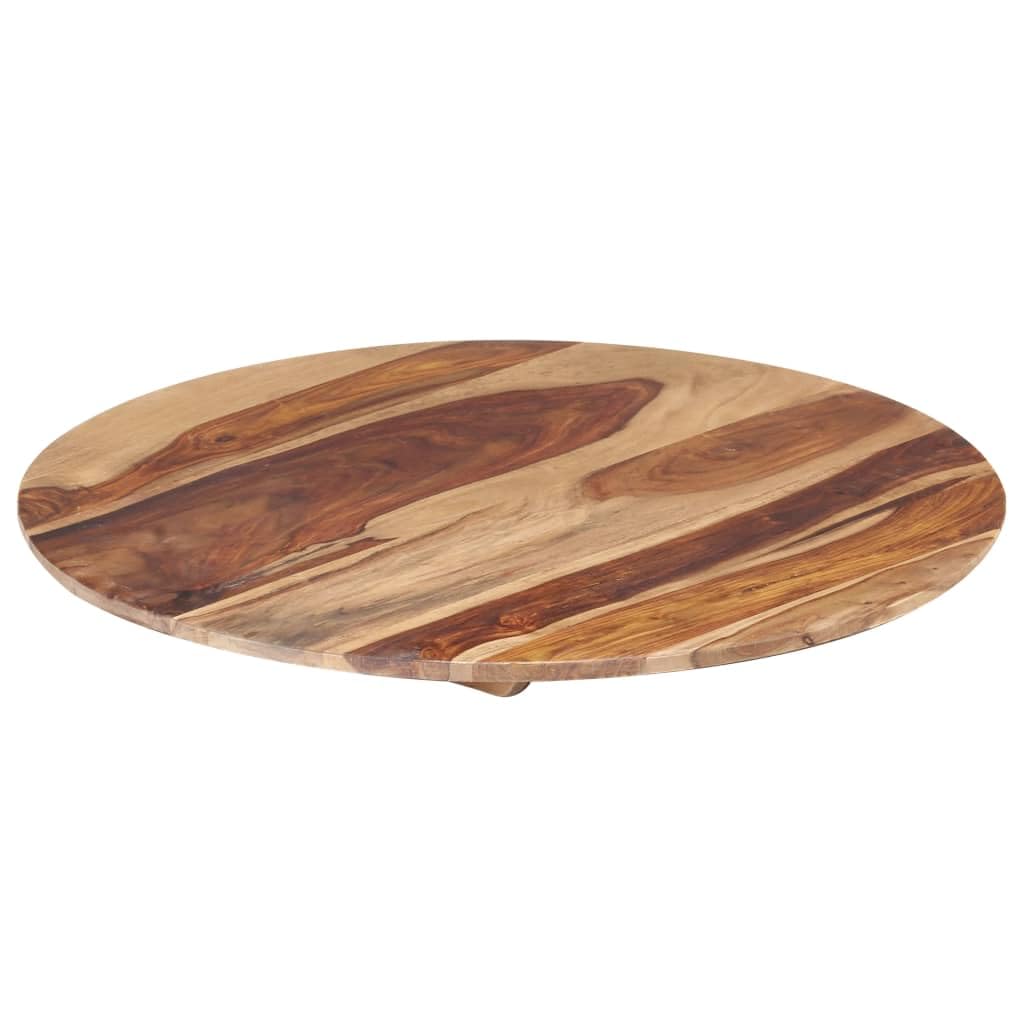 vidaXL Tischplatte Massivholzplatte Holzplatte Ersatztischplatte Holz Platte für Tisch Esstisch Rund 25-27mm 50cm Massivholz Akazie
