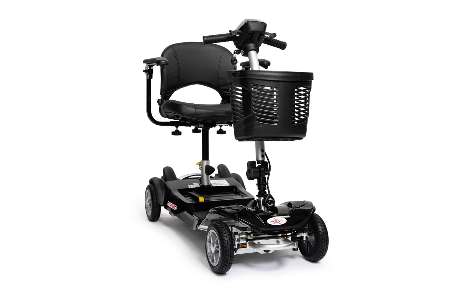 EV Rider Nomad Disassembling Mobility Scooter – Lightweight, Airline-Approved, 4-Wheel Design, Swivel Seat, Long-Range Travel Battery, Compact &