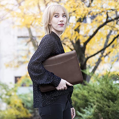 Cossini Premium Business Portfolio with Zipper – Padfolio - Superior Business Impressions Begin with PU Vegan Leather, 10.1 Inch Tablet Sleeve, Smart Storage, Solar Calculator, Writing Pad -Brown by COSSINI - Image 8