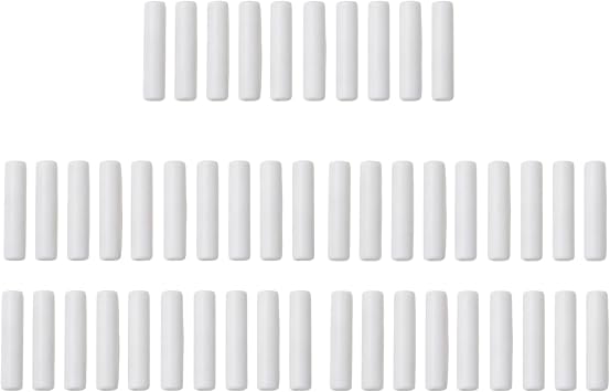 50 Pcs White Rubber Eraser Refill Eraser with Refills Replacement Erasers Sketch Suitable for School, Office Lovely and Attractive,Correction Products, Erasers 5 * 25mm