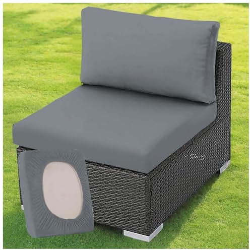ZGDDPZA Housse De Coussin Exterieur Extensibles pour Salon De Jardin, Couleur Unie Housses de Coussin de Siège, Amovibles pour Intérieur et Extérieur,...