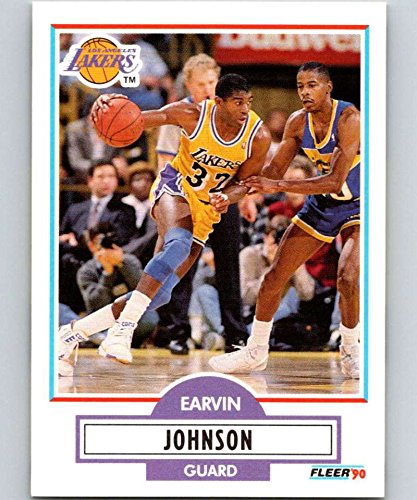 1990-91 Fleer #93 Magic Johnson Los Angeles Lakers NBA Basketball Card NM-MT