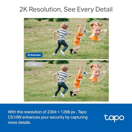 Tapo C510W 2K Outdoor Pan/Tilt Security Camera, 360°Visual Coverage, IP65 WiFi Camera, Motion Tracking, Full-Colour Night Vision, Cloud and Local Storage, Works With Alexa and Google, No Monthly Fee - Image 6