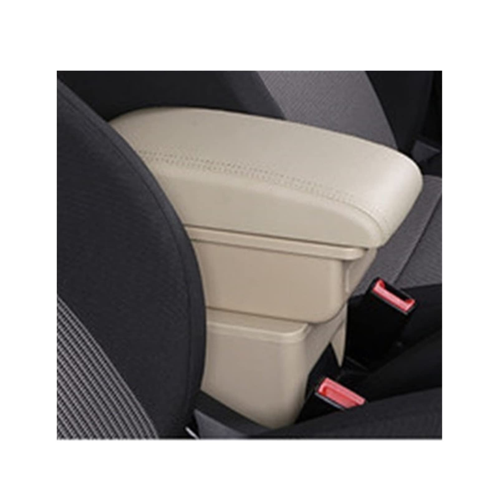 Accoudoir Central Avec Rangement Pour Abarth 595 - Double étage, 7 Ports USB, Porte-gobelet Et Cendrier Inclus