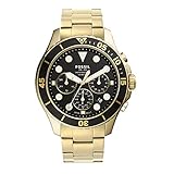 Fossil メンズ FB-03 ステンレススチール ダイブ風 カジュアルクォーツウォッチ, ゴールド, One Size, FB-03クロノグラフ腕時計。