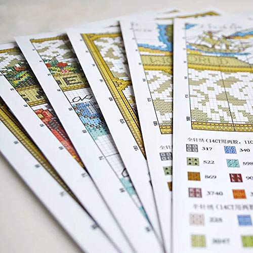 Joyautum Newest 14Ct Counted Cross Stitch, A Season For Everything Spring, Summer, Fall, Winter Four Scenic Landscape Embroidery Set #TOP6