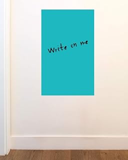 The Not Whiteboard Dry Erase Removable Wall Decal | Colorful Whiteboard Alternative | 16 x 26 inches by BLIK Surface Graphics (Teal)