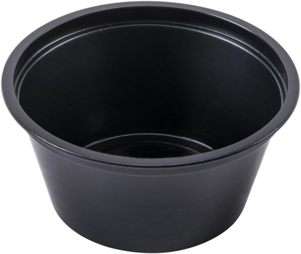 For MarketPro Polypropylene Souffle Cup Black 4 oz. | 2500/Case