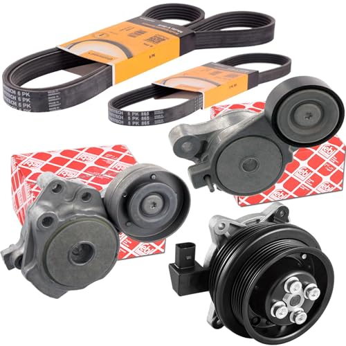 BandelOne enthält Conti Riemen + Febi Spanner + Wasserpumpe für Golf 5 Passat B6 Polo 6R