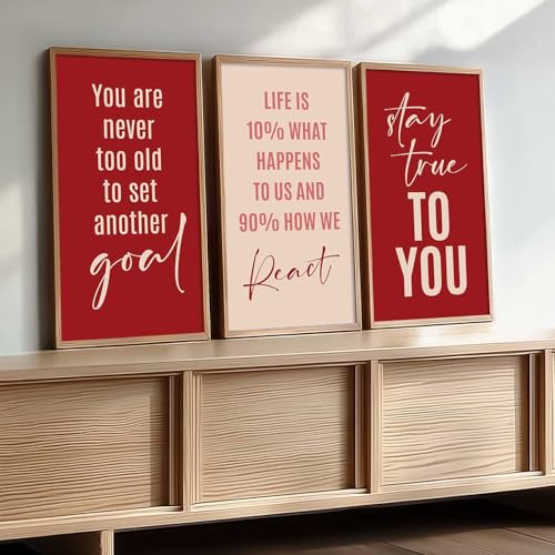 Image of kotart - Quotes Wall Decor Paintings | Quotes Wall Decor Poster With Frames | Wall Hanging Paintings For Office Living Room Bedroom | Motivational Quotes Poster With Frame Set of 3 (10x19 inch, F)