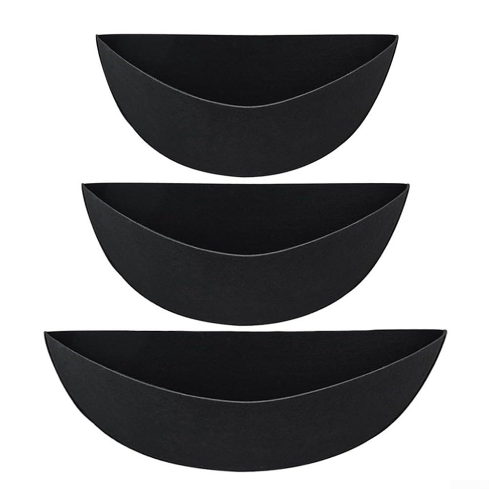 Posheliox Half Round Felt Liners, Sturdy Moisture Retention Fabric, Bird-Proof Flower Basket Inserts for Wire Boxes, Fence Planters, Home Garden Decor(16in)