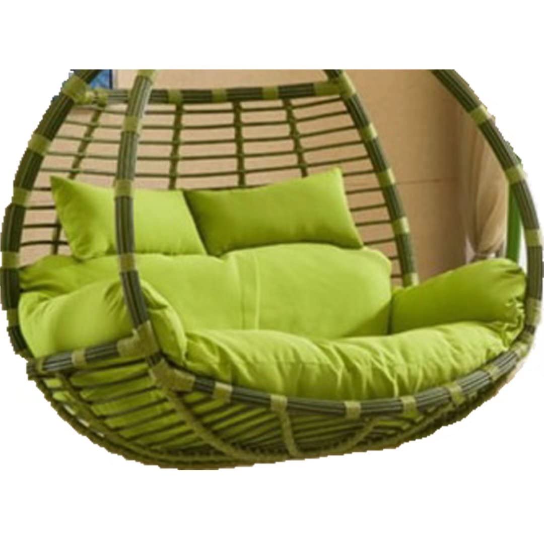 Cojín para Columpio para Silla Tipo Huevo de 2 plazas para Exteriores, cojín para Silla Colgante para Hamaca de Repuesto para 2, Silla Columpio de Mimbre Grande y Gruesa Lavable para 2 Perso
