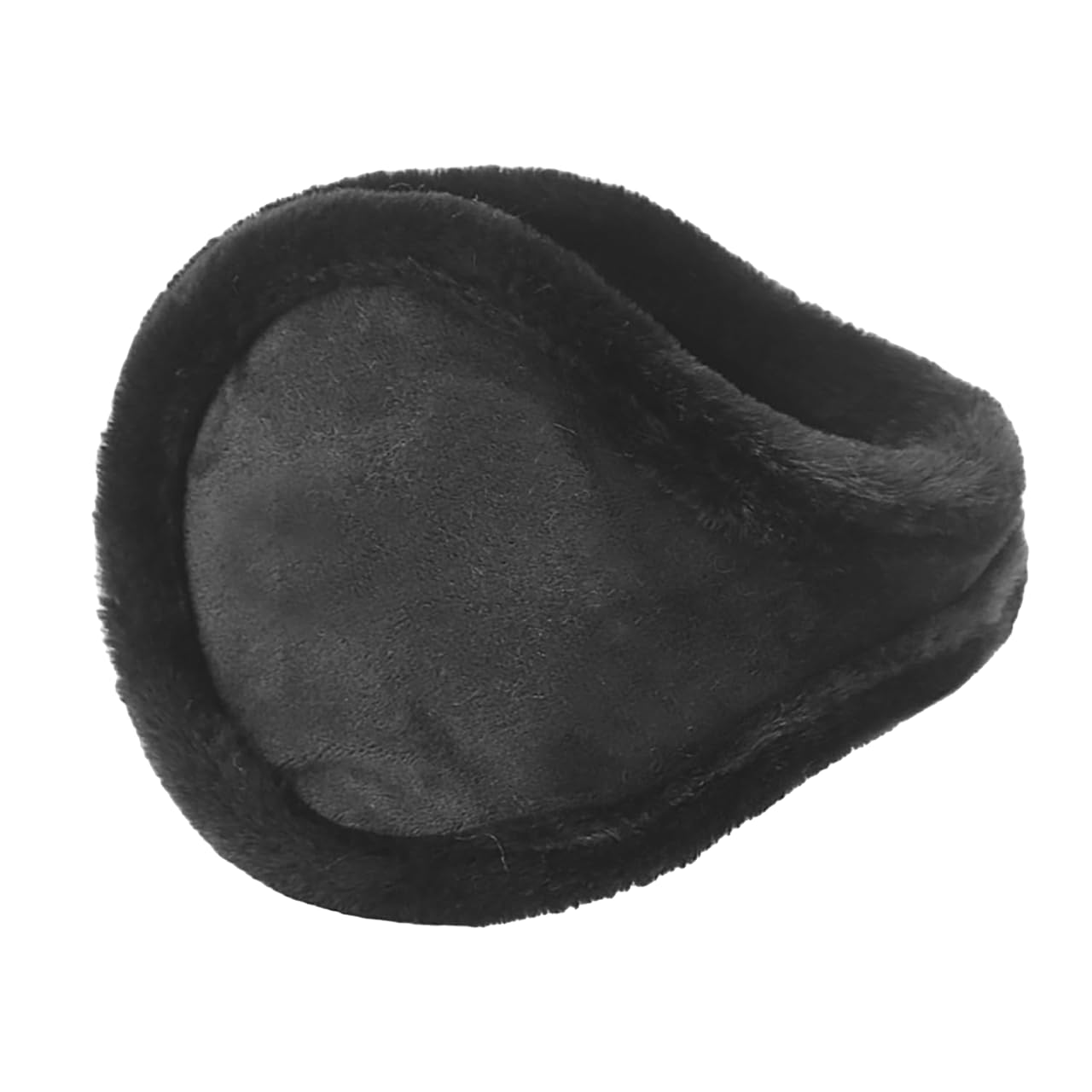 Winter Men's Trendy Warm Earmuffs Thickened Plush Back-Worn Earmuffs Winter Cold-Proof(Black)-image-42