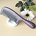 Produktbild RKRXDH Hornkamm für Haare Natürliche Brasilianischen Violett Holz + Büffelhorn Exquisite Dick Lange Griff Holzkamm Grobgezahnt Haar Massage Keine Statische Combs Friseurbedarf Für die Haarpflege