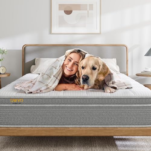 DWVO Queen Size Mattress -12 Inch Mattress in a Box, Hybrid Spring Mattress with Cooling-Gel Memory Foam and Individual Pocket Coils for Motion Isolation & Balance Support - Thumbnail 5