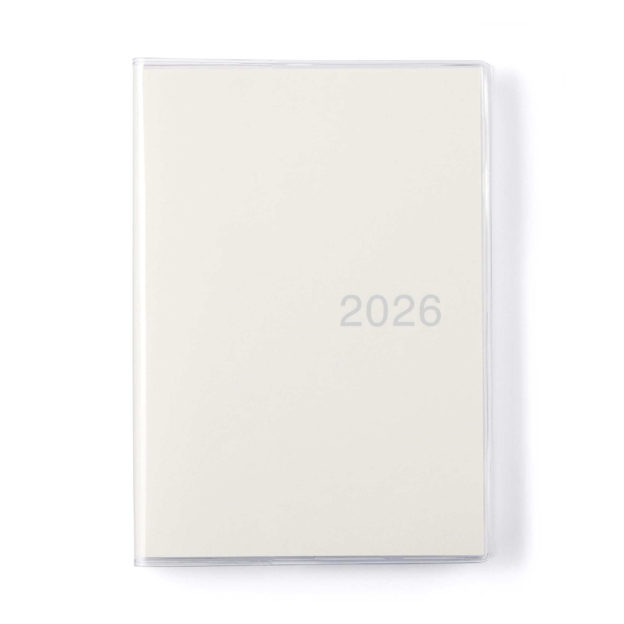 Mujin Ryohin Clear View Schedule Book - Monthly/Daily - 2025 December Start - Monday Start - B6 - White 84854361 : Office Products