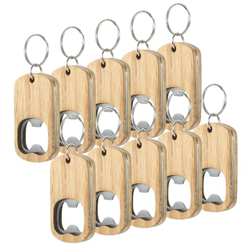 Porte-clés ouvre-bouteilles TOYANDONA en bois pour des pique-niques réussis