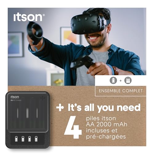 Chargeur de piles anti panne avec détection de batterie défectueuse écran LCD