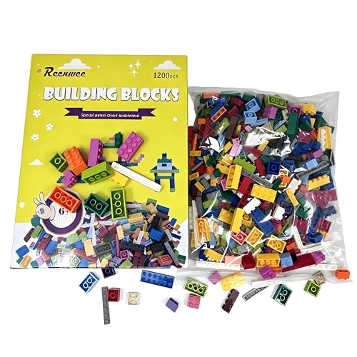 Reenwee 1200 Pieces Building Blocks for Toddler, Stacking Toys & Puzzle Games for Learning, STEM Fun Montessori Toys, Educational Blocks for Kids Age 6+ Boy & Girl Birthday (1200) - Image 2