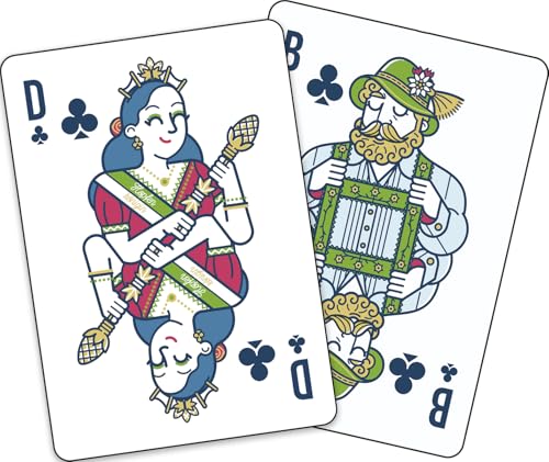 Servus! 55 Spielkarten mit bayerischen Motiven: Poker, Skat, Mau-Mau & Co. | illustriertes Kartenset, 55 Blatt inkl. 3 Joker