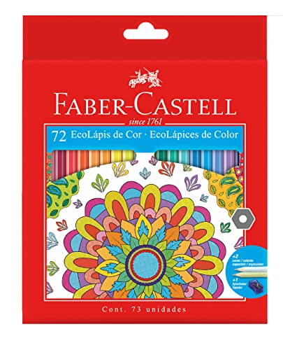 Lápis 72 Cores Faber Sextavado com Apontador, Faber-Castell