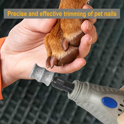 Image of Extra Large Dog Nail Trimmer Bits for Dremel - Dog Nail Grinder Attachment for Large Pets with Thick, Tough Nails