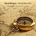 NauticalMart Vintage Brass Compass - RMS Titanic Inspired Pocket Compass, Perfect for Nautical Collectors and Gift Giving, 2 Inch Compact Design with Magnetic Jeweled Needle for Accurate Navigation