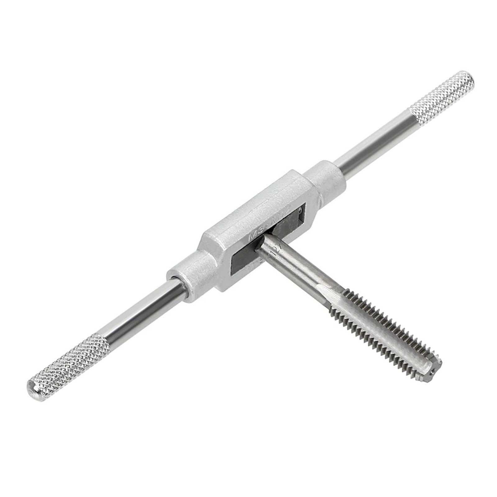 Set di utensili per maschiatura in acciaio rapido fai da te, kit di utensili manuali 8 in 1, chiave per maschiatura M3-M12, 7 maschi per filettatura metrica + 1 chiave per maschiatura regolabile